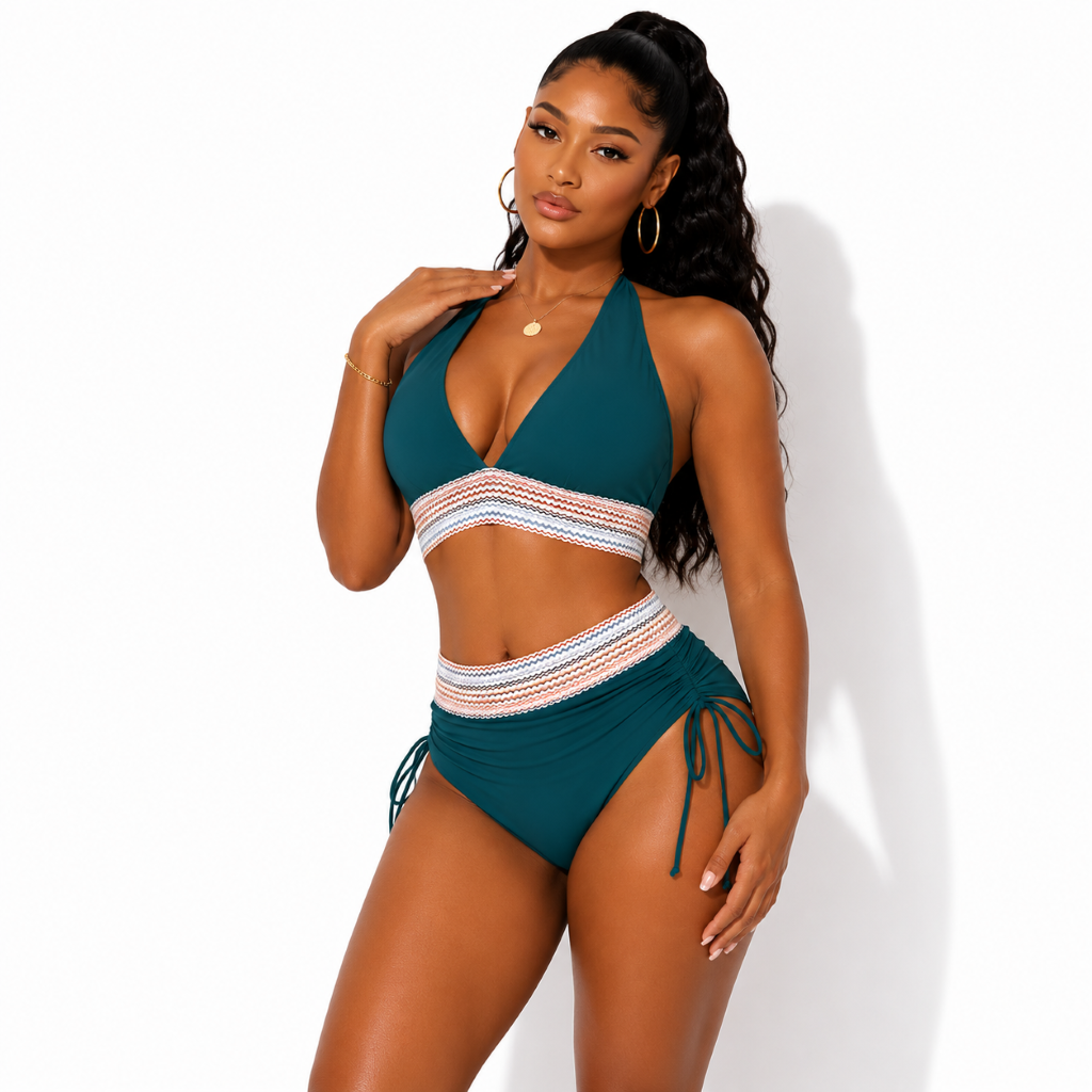 Emerald Bikini – High-Waist Sculpting