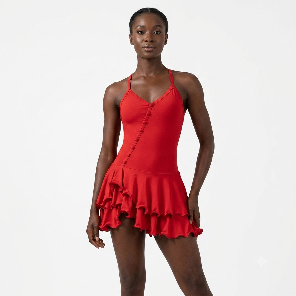 Riviera Elegance Dress – V-Neck & High Waist